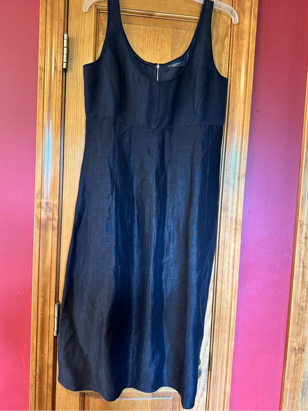 Narciso Rodriguez Black Sleeveless Linen & Silk LBD.